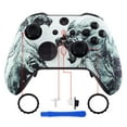 thumbnail image 1 of eXtremeRate Red Shadow Soft Touch Replacement Faceplate Front Shell for Xbox One Elite Controller Model 1698, Xbox One Elite Series 2 Core with Thumbstick Accent Rings - Controller NOT Included, 1 of 8