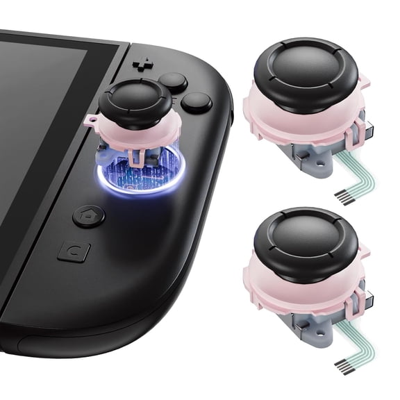 eXtremeRate Replacement 3D Joystick for Nintendo Switch 2 JoyCon, Controller Left Right Analog Stick Thumbsticks with Repair Tools for JoyCon 2, Multi-Color Options - Cherry Blossoms Pink