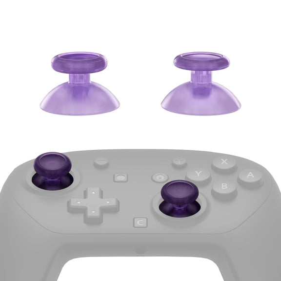 eXtremeRate Replacement 3D Joystick for Nintendo Switch 2 Pro Controller, Left Right Analog Stick Thumbsticks with Screwdriver Tools, Multi-Colors Options - Clear Altomic Purple