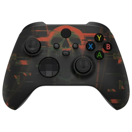 eXtremeRate Replacement Blurred Screaming Skull Custom Front Housing Cover for Xbox Core Controller
