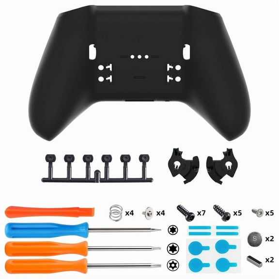 eXtremeRate Replacement Bottom Shell Case for Xbox Elite Series 2 Controller, Custom Black Back Housing Shell Cover for Xbox Elite Series 2 Core Wireless Controller Model 1797