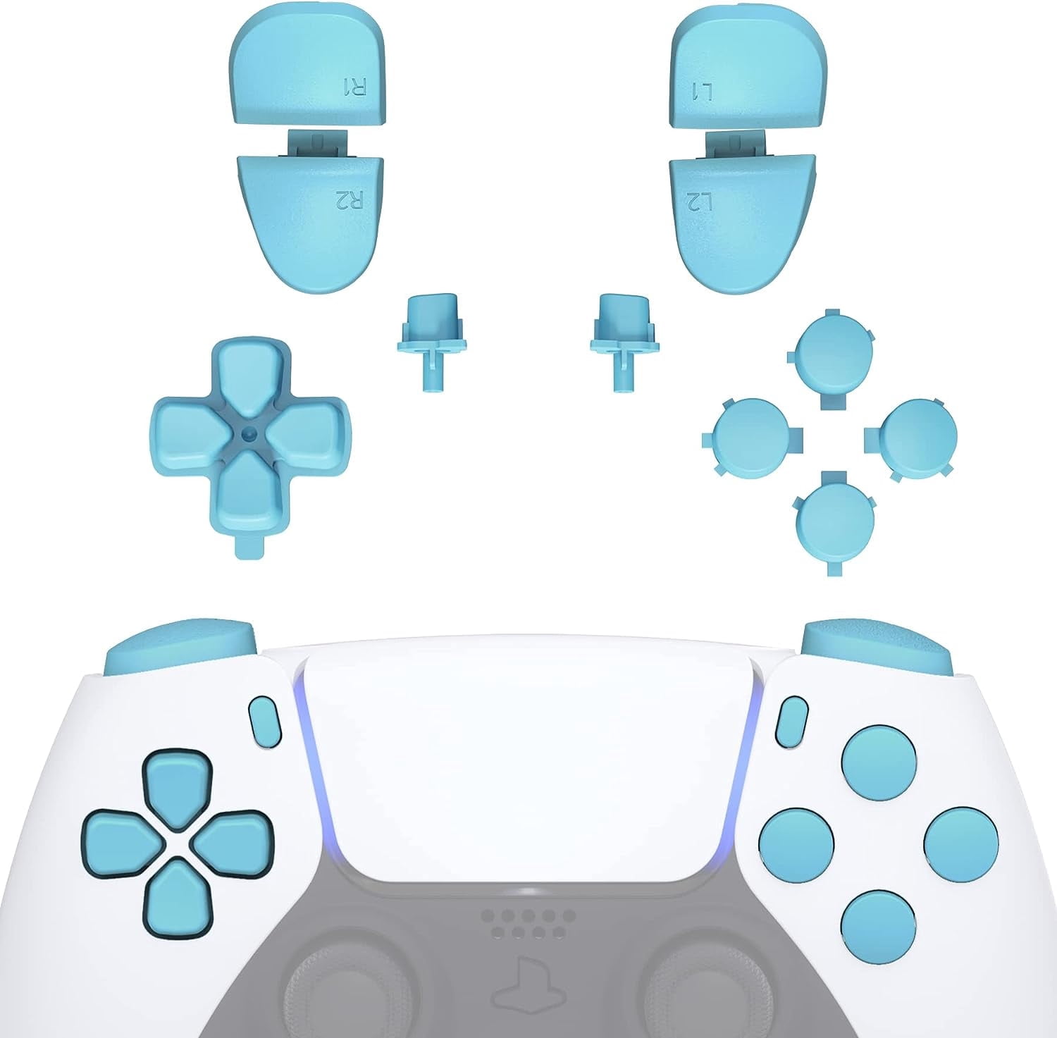 eXtremeRate Replacement D-pad R1 L1 R2 L2 Triggers Share Options Face ...
