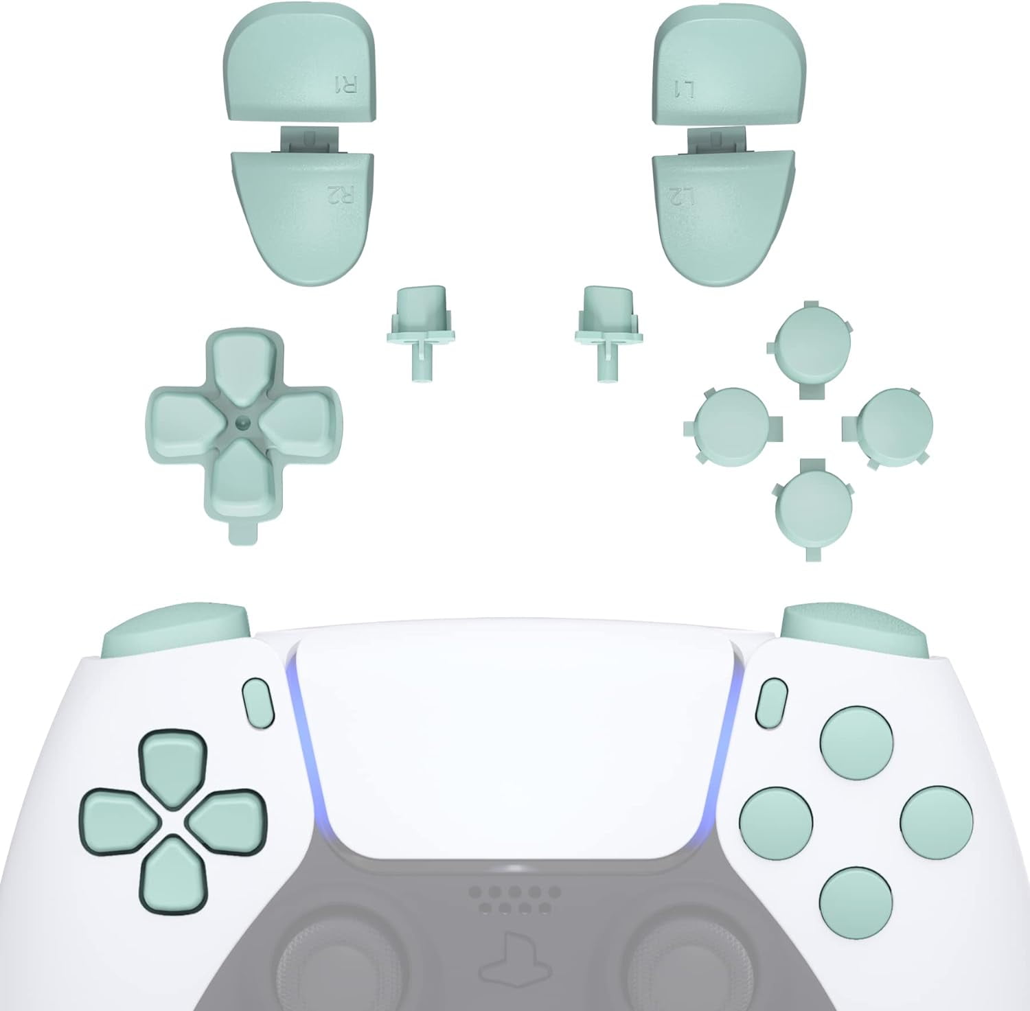 eXtremeRate Replacement D-pad R1 L1 R2 L2 Triggers Share Options Face ...