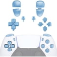 thumbnail image 1 of eXtremeRate Replacement D-pad R1 L1 R2 L2 Triggers Share Options Face Buttons, Metallic Titanium Blue Full Set Buttons for ps5 Controller BDM-030/040, 1 of 4
