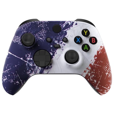 eXtremeRate Replacement Impression France Flag Custom Front Housing Cover for Xbox Core Controller