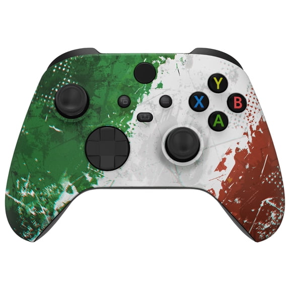 eXtremeRate Replacement Impression Italy Flag Front Housing Cover for Xbox Core Controller