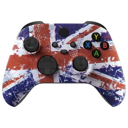 eXtremeRate Replacement Impression UK Flag Front Housing Cover for Xbox Core Controller Wireless