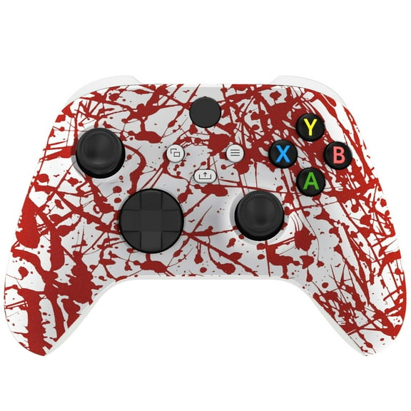 eXtremeRate Replacement Shell Blood Front Housing Cover for Xbox Core Controller Wireless