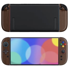 eXtremeRate Replacement Shell with D-Pad for Nintendo Switch 2 Joy-Con Controller, DIY Housing Case with Buttons & Decorative Strips, Essence Wood Grain