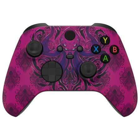 eXtremeRate Replacement Shell Darkness Octopus Front Housing Cover for Xbox Core Controller Wireless