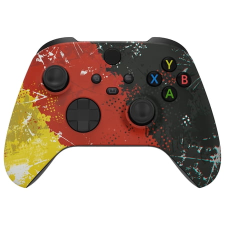 eXtremeRate Replacement Shell Impression Germany Flag Front Housing Cover for Xbox Core Controller