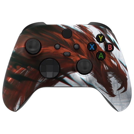 eXtremeRate Replacement Shell Shadow of Blood Front Housing Cover for Xbox Core Controller Wireless
