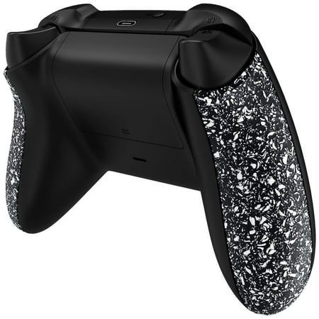eXtremeRate Replacement Textured White Non-Slip Back Panels Shell for Xbox Series X & S Controller