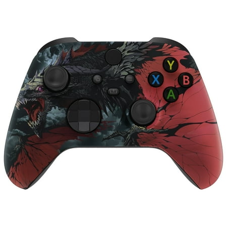 eXtremeRate Roaring Dragon Replacement Front Housing Cover for Xbox Core Controller Wireless
