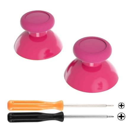 eXtremeRate Rose Red Replacement 3D Joystick Thumbsticks, Analog Thumb Sticks with Phillips Screwdriver for Nintendo Switch Pro Controller