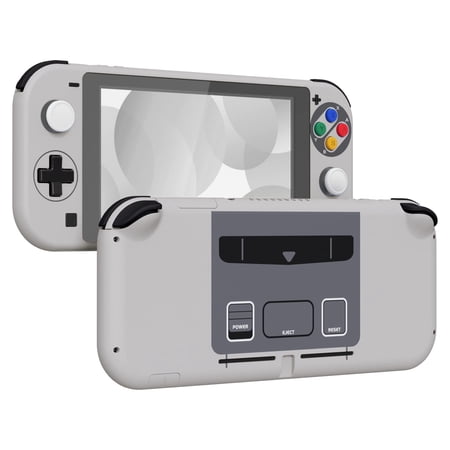 eXtremeRate SFC SNES Classic EU Style DIY Replacement Shell for Nintendo Switch Lite, NSL Handheld Controller Housing with Screen Protector, Custom Case Cover for Nintendo Switch Lite