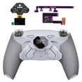 thumbnail image 1 of eXtremeRate SPARK Back Paddles Kit for PS5 Controller BDM-030 040 050 Models,OLED Display + Clicky Trigger Stops + Ergonomic Rubberized Grips Remappable 4 Back Buttons Set - White & Gray, 1 of 10