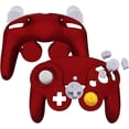 thumbnail image 1 of eXtremeRate Scarlet Red Faceplate Backplate for Nintendo GameCube Controller, Soft Touch Grip Replacement Housing Shell Cover with Buttons for Nintendo GameCube Controller - Controller NOT Included, 1 of 8