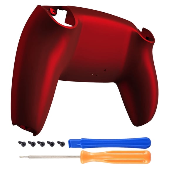 eXtremeRate Scarlet Red Grip Back Housing Replacement Bottom Shell Cover for ps5 Controller BDM-010/020/030/040