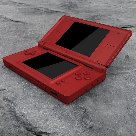 eXtremeRate Scarlet Red Replacement Full Housing Shell for Nintendo DS Lite, Custom Handheld Console Case Cover with Buttons, Screen Lens for Nintendo DS Lite NDSL - Console NOT Included