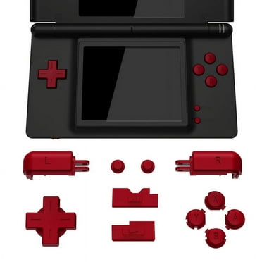 eXtremeRate Scarlet Red Replacement Full Set Buttons for Nintendo DS Lite Handheld Console, Custom D-pad A B X Y Start Select R L Power Volume Keys for Nintendo DS Lite NDSL - Console NOT Included