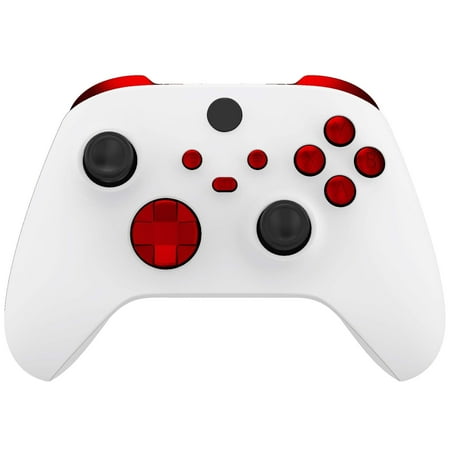 eXtremeRate Scarlet Red Replacement Buttons LB RB LT RT Bumpers D-Pad ABXY for Xbox Core Wireless Controller
