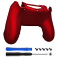 thumbnail image 1 of eXtremeRate Scarlet Red Soft Touch Game Improvement Replacement Parts Back Housing Cover, Custom Bottom Shell Compatible with ps4 Controller JDM-040, JDM-050 and JDM-055, 1 of 5