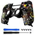 thumbnail image 1 of eXtremeRate Scary Party Patterned Custom Faceplate Cover, Replacement Front Housing Shell Case Compatible with ps4 Slim Pro Controller JDM-040/050/055 - Controller NOT Included, 1 of 5