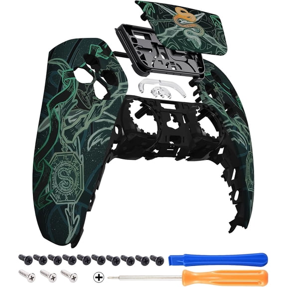 eXtremeRate Serpent Totem Replacement Touchpad Front Housing Shell for ps5 Controller BDM-010/020/030/040
