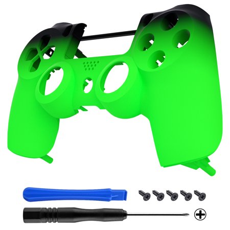 eXtremeRate Shadow Neon Green Faceplate Shell for ps4 Slim Pro Controller CUH-ZCT2 JDM-040/050/055