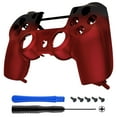 thumbnail image 1 of eXtremeRate Shadow Red Soft Touch Custom Faceplate Shell Compatible with ps4 Slim Pro Controller CUH-ZCT2 JDM-040/050/055 - Controller NOT Included, 1 of 5