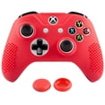 thumbnail image 1 of eXtremeRate Soft Anti-Slip Red Silicone Controller Cover Skins Thumb Grips Caps Protective Case for Microsoft Xbox One X & One S Controller Red, 1 of 9