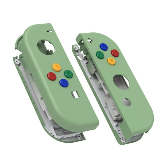 eXtremeRate Soft Touch Matcha Green Joycon Handheld Controller Housing with ABXY Direction Buttons, DIY Replacement Shell Case for Nintendo Switch & Switch OLED Joy-Con – Console Shell NOT Included