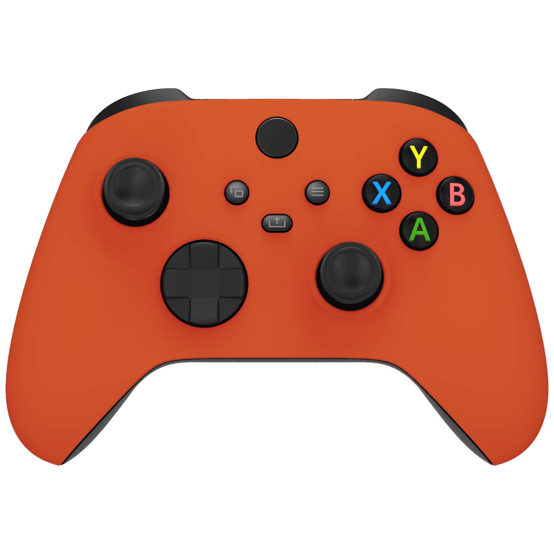 eXtremeRate Soft Touch Orange Replacement Handles Top Shell for Xbox Series X Controller, Custom
