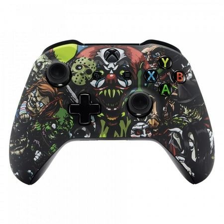 eXtremeRate Faceplate Shell for Xbox One X & One S, Scary Party Patterned, Multicolor