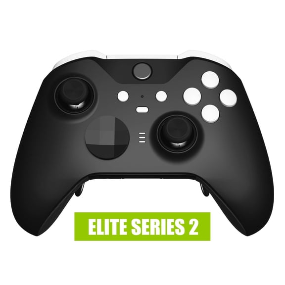 eXtremeRate Soft Touch White Replacement Buttons for Xbox One Elite Series 2(Model 1797), LB RB LT RT Bumpers Triggers ABXY Start Back Sync Profile Switch Keys for Xbox One Elite Series 2 Core