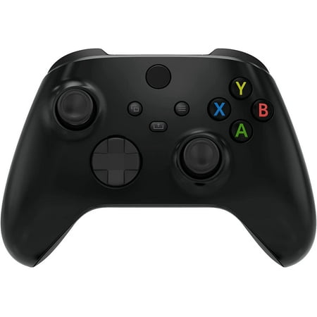 eXtremeRate Solid Black Replacement Faceplate Front Housing Shell for Xbox Core Wireless Controller