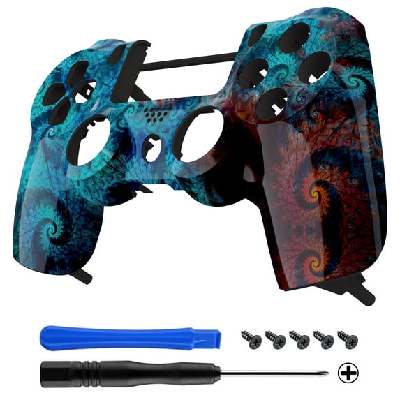 eXtremeRate Spiral Replacement Front Housing Shell Case for ps4 Slim Pro Controller JDM-040/050/055