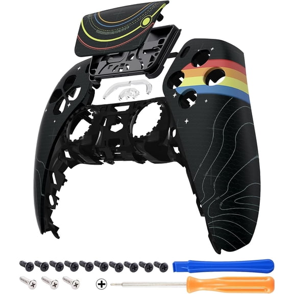 eXtremeRate Stars Explore rReplacement Front Cover w/ Touchpad for ps5 Controller BDM-010/020/030/040