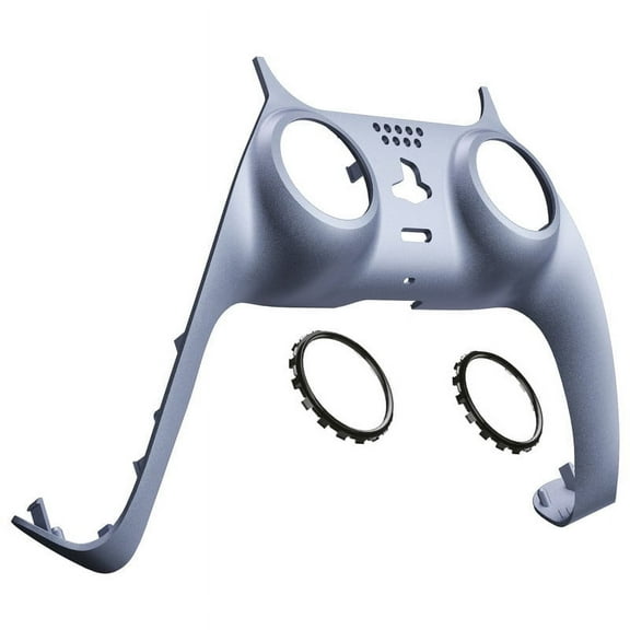 eXtremeRate Sterling Silver Decorative Trim Shell Compatible with ps5 Controller DIY Replacement Clip Shell, Custom Plates Cover Compatible with ps5 Controller with Accent Rings