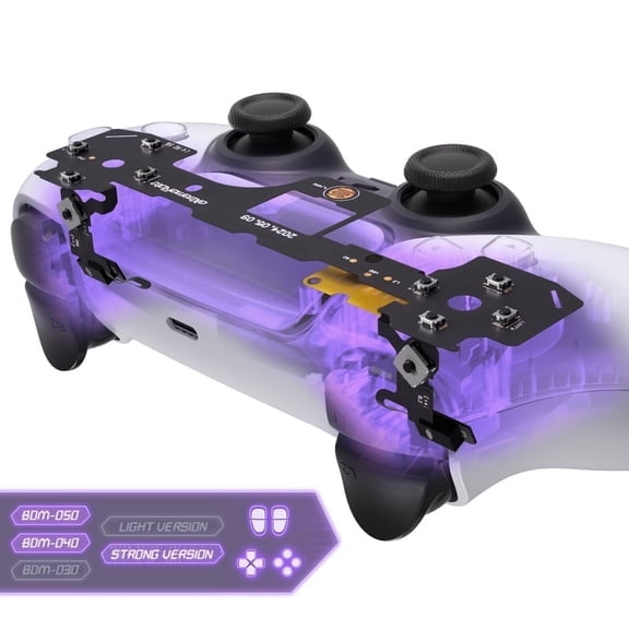 eXtremeRate Strong Version Whole Clicky Kit V2 for PS5 Controller BDM-040 050 060 Shoulder Face Buttons, Micro Switch L2R2 Clicky Hair Trigger Kit