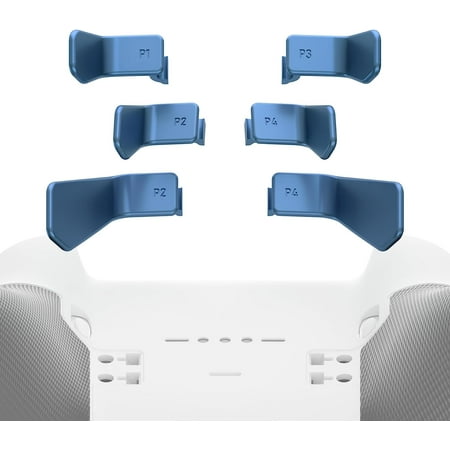 eXtremeRate Swift Paddles for Xbox Elite 1/2 Controller, 6 in 1 Metalic Neptune Blue Replacement Interchangeable Back Paddles for Xbox One Elite & Elite Series 2 Controller