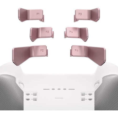 eXtremeRate Swift Paddles for Xbox Elite 1/2 Controller, 6 in 1 Metalic Rose Gold Replacement Interchangeable Back Paddles for Xbox One Elite & Elite Series 2 Controller