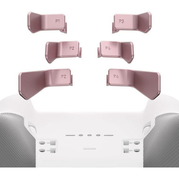 eXtremeRate Swift Paddles for Xbox Elite 1/2 Controller, 6 in 1 Metalic Rose Gold Replacement Interchangeable Back Paddles for Xbox One Elite & Elite Series 2 Controller