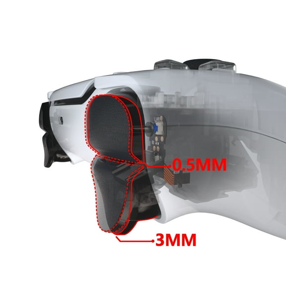 eXtremeRate Tactile Version Clicky Hair Trigger Kit Shoulder Buttons Tactile Bumper Trigger Buttons Mouse Click Kit for PS5 Controller BDM-010/020