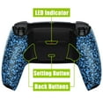 thumbnail image 1 of eXtremeRate Textrued Blue Back Paddles Kit Upgrade Board Back Shell Buttons for PS5 Controller BDM-010/020, 1 of 7