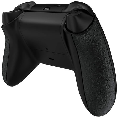 eXtremeRate Textured Black Replacement Non-Slip Back Panels Shell for Xbox Series X & S Controller