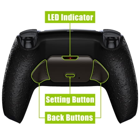 eXtremeRate Textured Black Rise 2.0 Remap Kit Upgrade Board Back Shell Buttons for PS5 Controller BDM-010/020