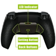 eXtremeRate Textured Black Rise 2.0 Remap Kit Upgrade Board Back Shell Buttons for PS5 Controller BDM-010/020