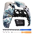 thumbnail image 1 of eXtremeRate The Great Wave Touchpad Front Housing Shell Compatible with ps5 Controller, DIY Replacement Shell Custom Touch Pad Cover Faceplate Compatible with ps5 Controller, 1 of 5